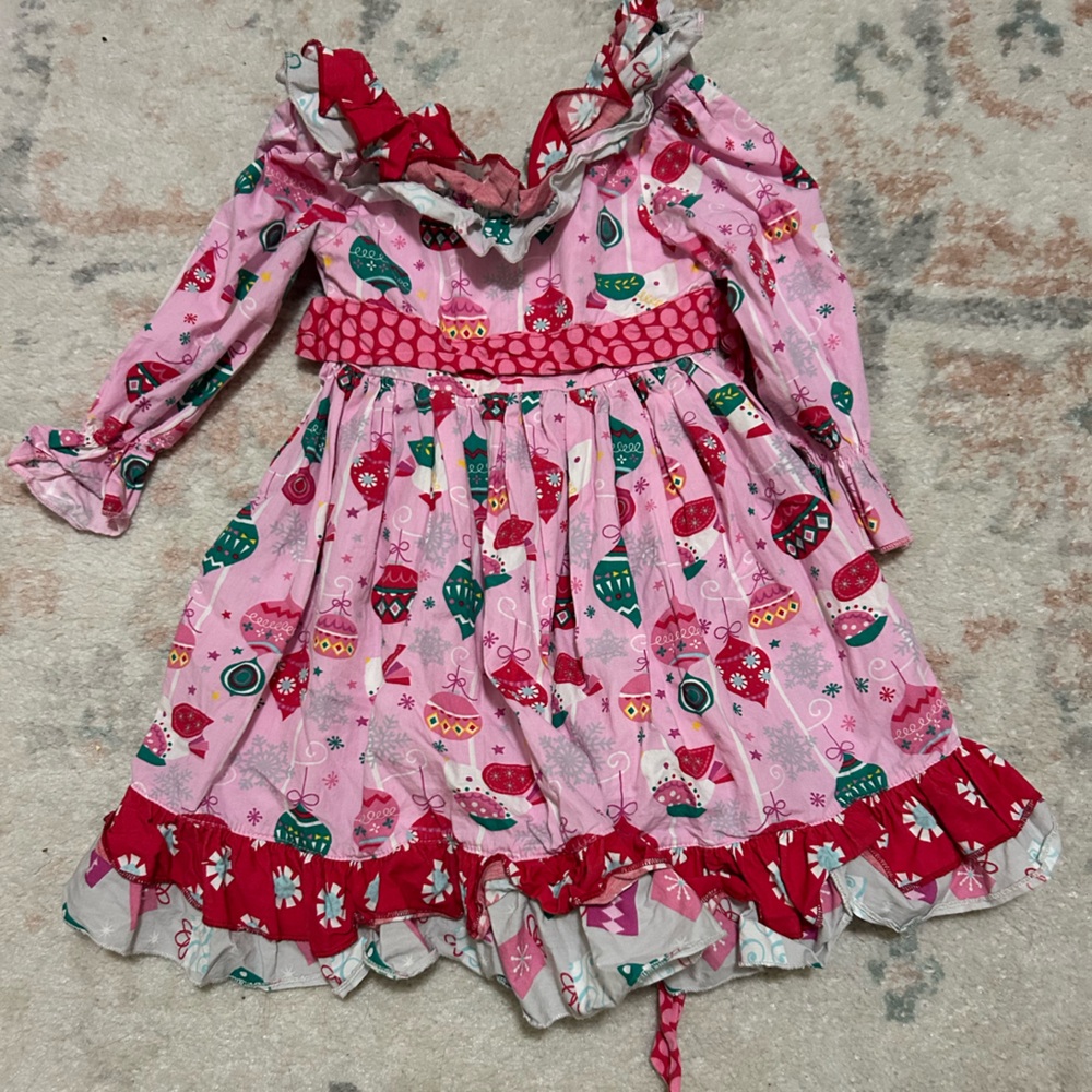 Jelly and Pug pink ornament dress girls size 2T - Picture 1 of 5